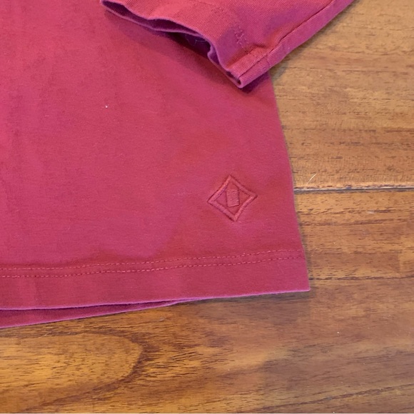 Fair Indigo Long Sleeve Tee Women's Size L Red Organic Pima Cotton Made In Peru - Picture 3 of 8